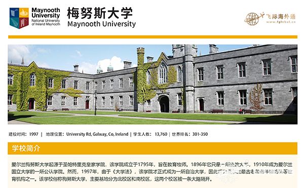 爱尔兰大学排名和学校介绍（五）梅努斯大学
