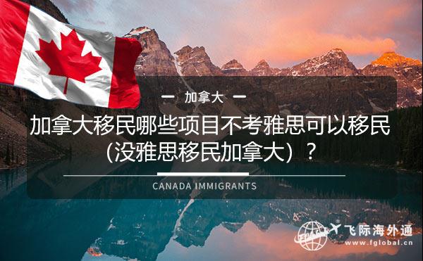 加拿大移民哪些项目不考雅思可以移民（没雅思移民加拿大）？