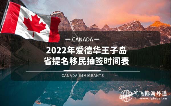 2022年爱德华王子岛省提名移民抽签时间表