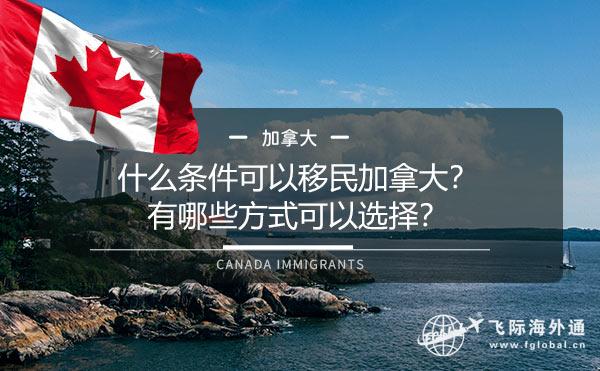 什么条件可以移民加拿大？有哪些方式可以选择？