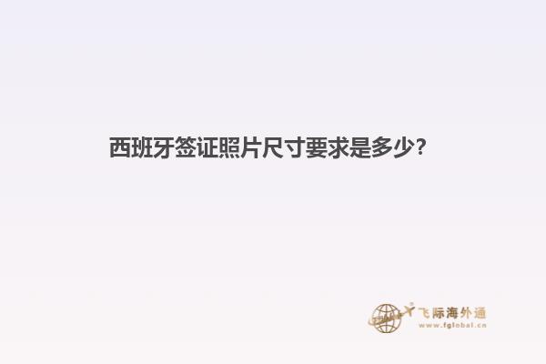 西班牙签证照片尺寸要求是多少？