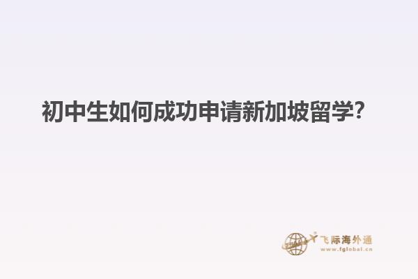初中生如何成功申请新加坡留学？