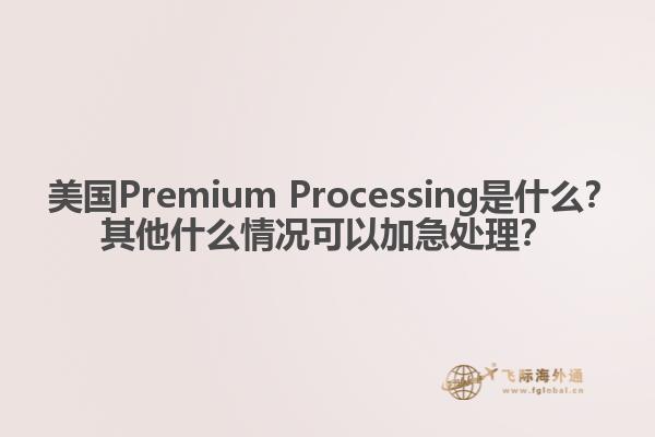  美国Premium Processing是什么？其他什么情况可以加急处理？